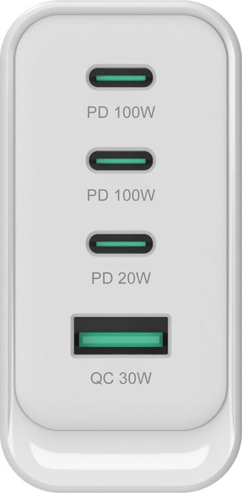 Produktbild Conceptronic Ladegerät 4Port 100W,3xUSB-C,1xUSB-A weiss (100 W, 4 Ports)