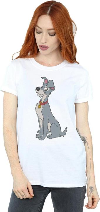 Actual product image Disney Womens/Ladies Lady And The Tramp Spaghetti Heart Cotton Boyfriend T-Shirt (L)