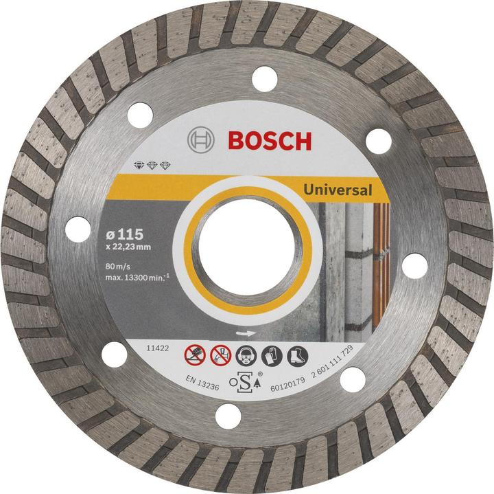 Produktbild Bosch Professional Zubehör Diamanttrennscheibe Standard for Universal Turbo, 115x22,23x2x10 mm, 1er-Pack