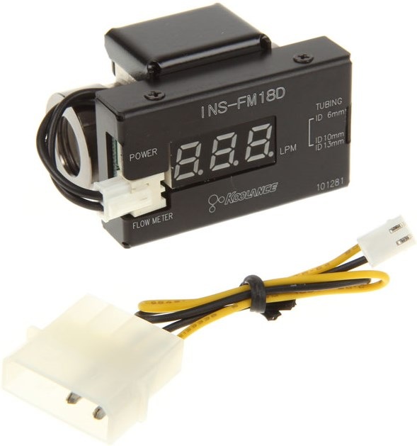 Actual product image Koolance Flow sensor INS-FM18D G1/4 with display