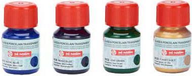 Actual product image Royal Talens Glass & Porcelain Transparent set Blues | 4 x 30 ml (120 ml)
