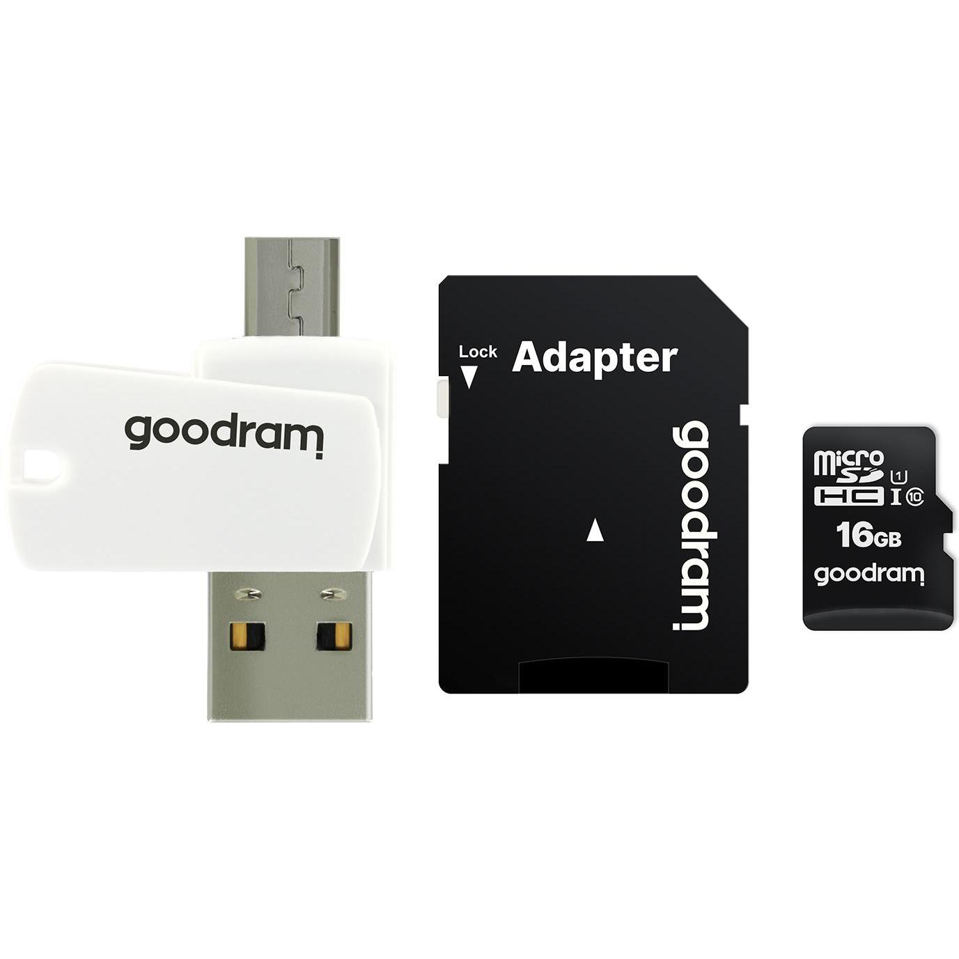 Thumbnail - Goodram M1A4-0160R12 memory card 16 GB MicroSDHC Class 10 UHS-I - High Capacity SD (Micr (16 GB, microSDHC, U1, UHS-I), ...
