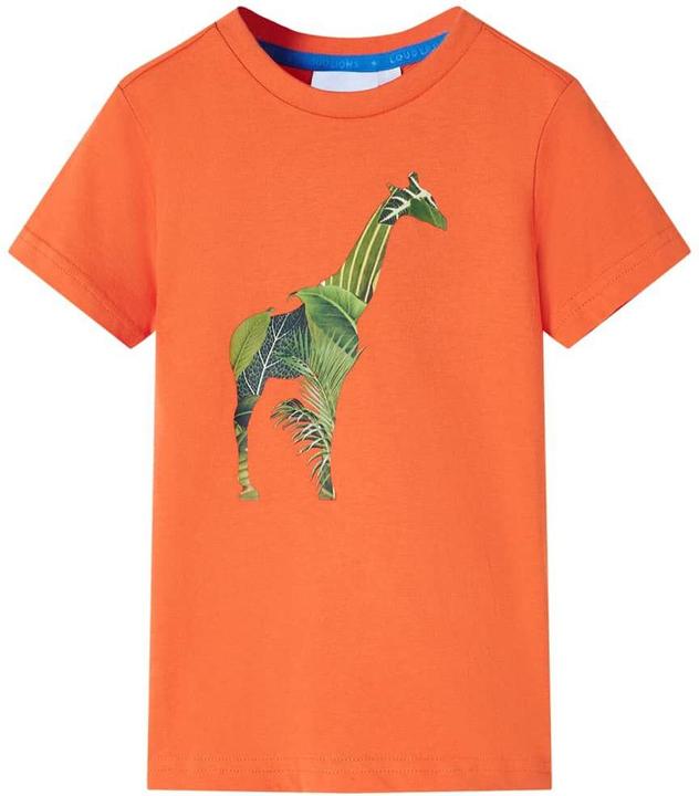 Actual product image vidaXL Children's T-shirt light orange 116,Material: 100 (116)