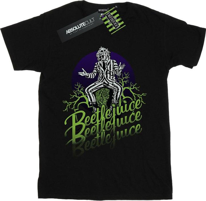 Actual product image Beetlejuice Womens/Ladies Faded Pose Cotton Boyfriend T-Shirt (3XL)