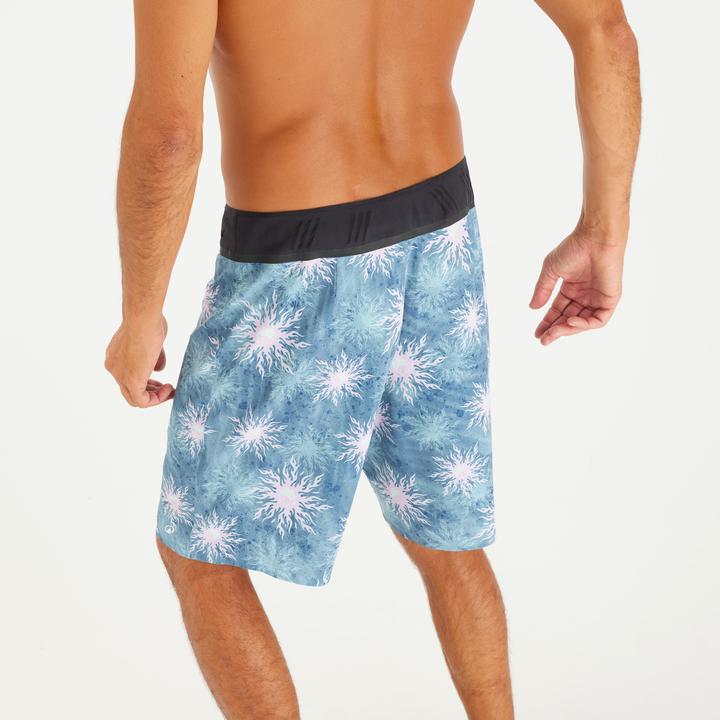 Actual product image Olaian Boardshorts Herren lang Morpho Yingyang 20" blau (42)