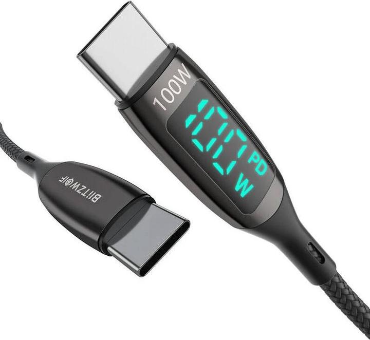 Actual product image BlitzWolf USB C – USB C (1.80 m, USB 3.2 Gen 1, 100 W)