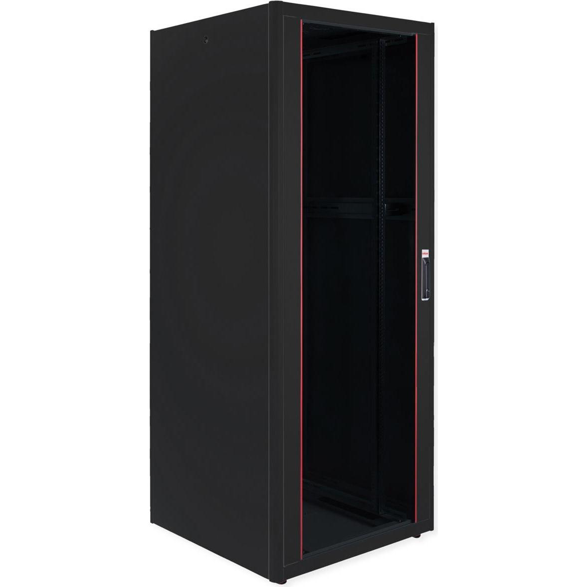 Roline 19-Zoll Netzwerkschrank Pro 42 HE (42 HE, 19 Zoll Rack), Serverschrank, Schwarz