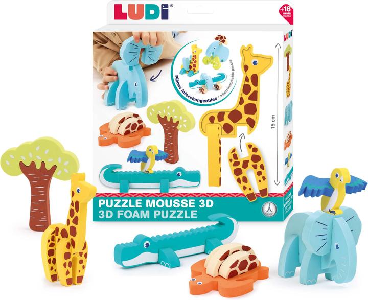 Actual product image LUDI 3D Foam Puzzle Game - (LU30084) (18 pieces)