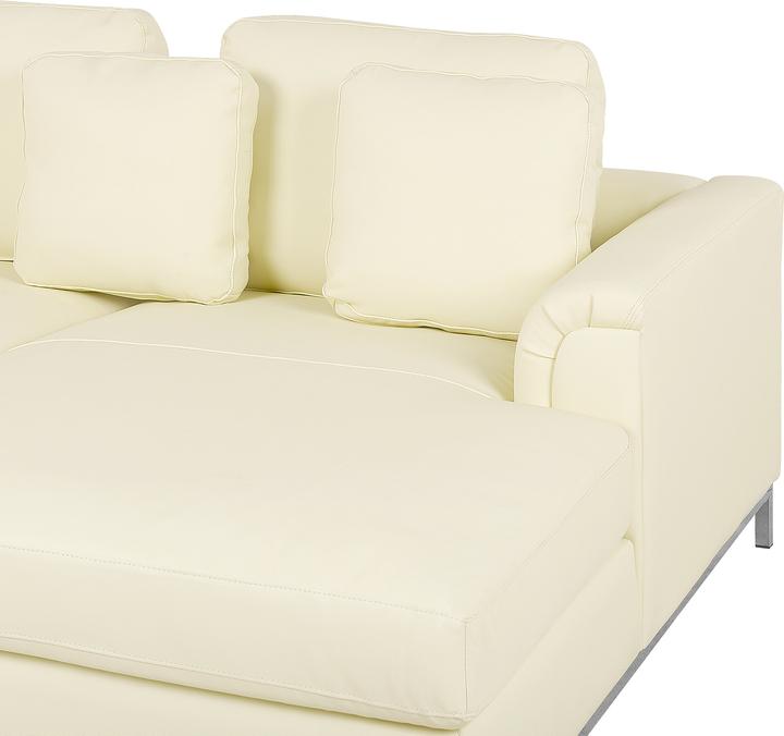 Produktbild Beliani Linkes Leder-Ecksofa beige Farbe OSLO (Ecksofa)