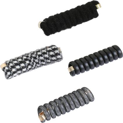 Produktbild Trisa Fashion Long Twister Schwarz 4 Stk. (Haargummi)