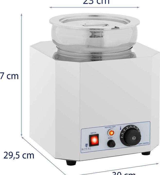 Produktbild Royal Catering Suppenstation Bain Marie Speisenwärmer Edelstahl 7 L 30 - 110 °C 500 W