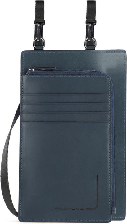 Immagine prodotto Piquadro Tasche, Leather Crossbody Bag, Blue, 11.5 x 19 x 2 cm, For Men