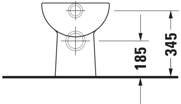 Produktbild Duravit Flachspl-WC D-Code wei stehend Abgang waagerecht 2109090000
