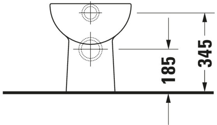 Produktbild Duravit Flachspl-WC D-Code wei stehend Abgang waagerecht 2109090000