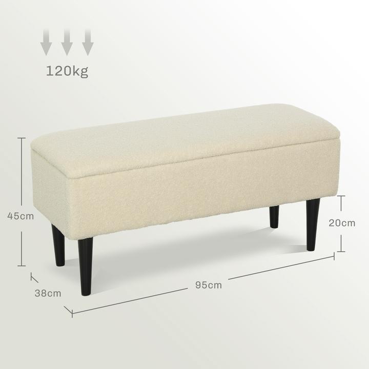 Image du produit Homcom Banc avec espace de rangement (95 cm)