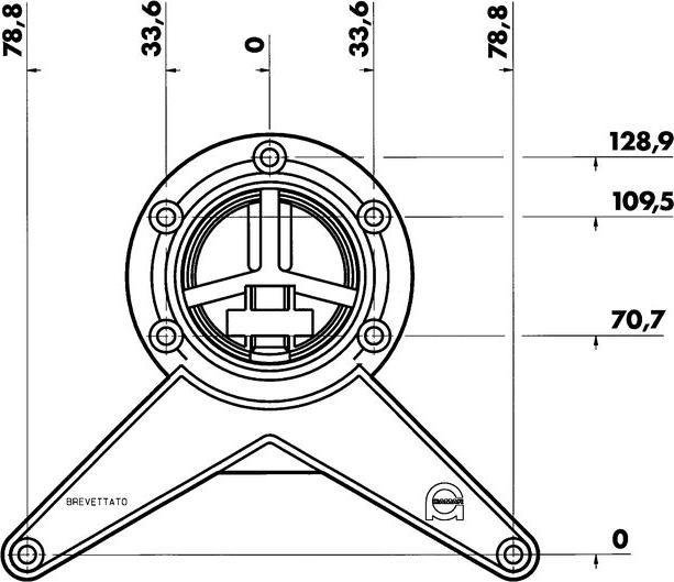 Image du produit Pied de table Ø 60mm aspect inox