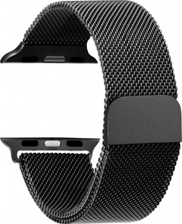 Actual product image Devia strap Elegant Milanese for Apple Watch 41mm/ 40mm/ 38mm space black (20 mm, Stainless steel)