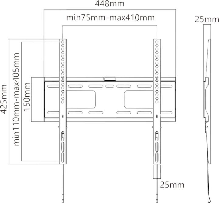 Produktbild Goobay Pro Fixed (Wand, 32", 50 kg)