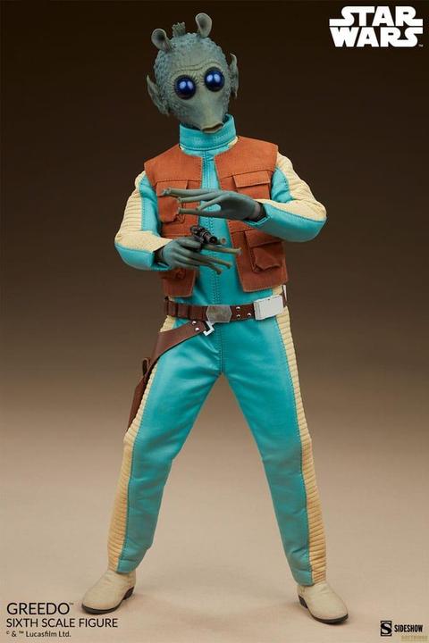Actual product image Sideshow Star Wars Scum & Villainy action figure 1/6 Greedo 30 cm