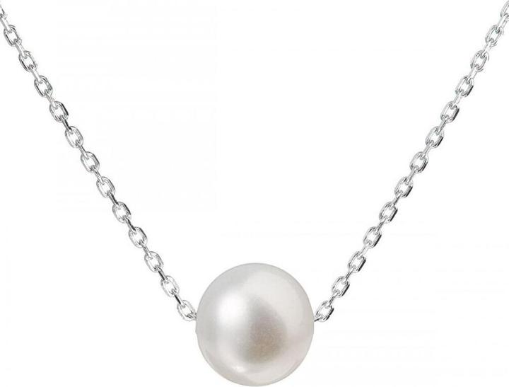 Actual product image Evolution Group Silver Necklace With Right Pearl 2204.1 (L) (Silver)
