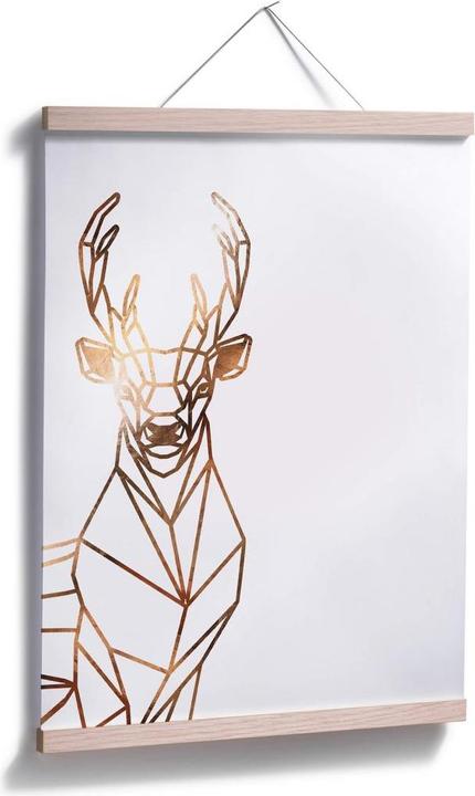 Image du produit Trenddeko Cerf origami - aspect cuivre (60 x 80 cm)