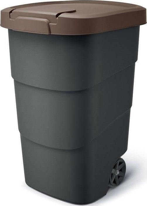 Prosperplast Corbeille WHEELER 90 L - marron (90 l)