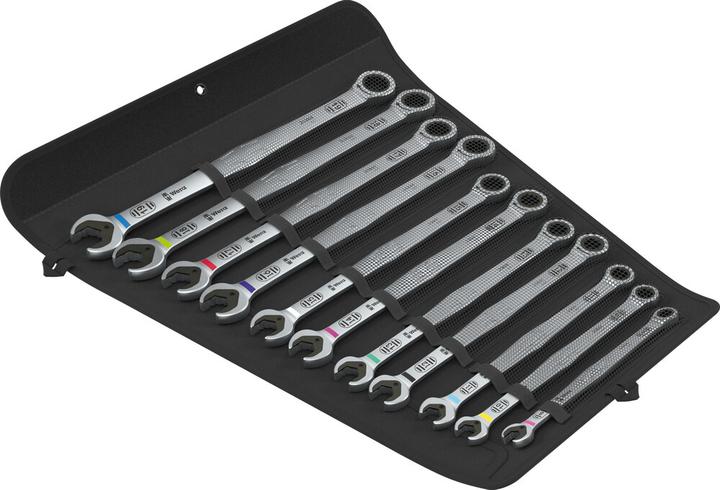 Wera 6007 Joker Imperial 8 Set 1 Maul-Ringratschenschlüssel-Satz, zöllig (10 mm, 11 mm, 12 mm, 13 mm, 14 mm, 15 mm, 16 mm, 17 mm, 18 mm, 19 mm, 8 mm, 9 mm)