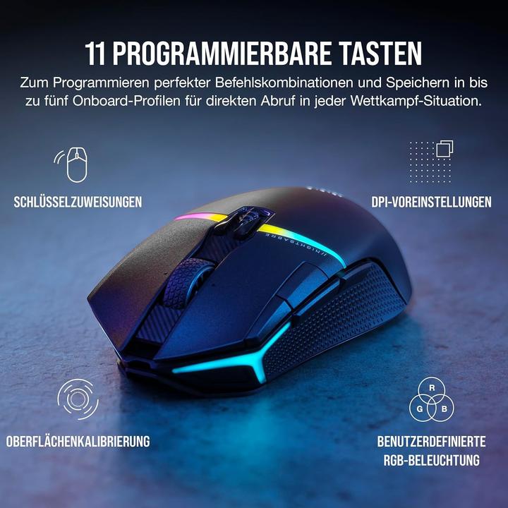 Produktbild Corsair Nightsabre (Kabelgebunden, Kabellos)