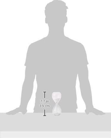 Immagine prodotto TFA Clessidra 19 cm, Bianco/Grigio/Rosa (24,5 x 12 x 12,5 cm)