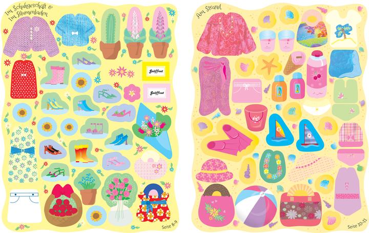 Actual product image My glitter dress-up doll sticker books mini