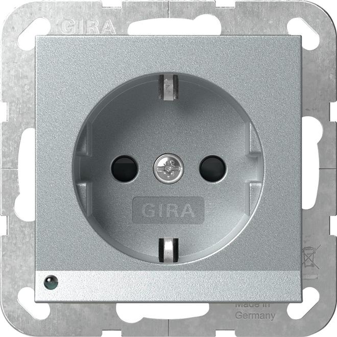 Gira, Steckdose, 417026 SCHUKO LED-Leuchte + SH Syst