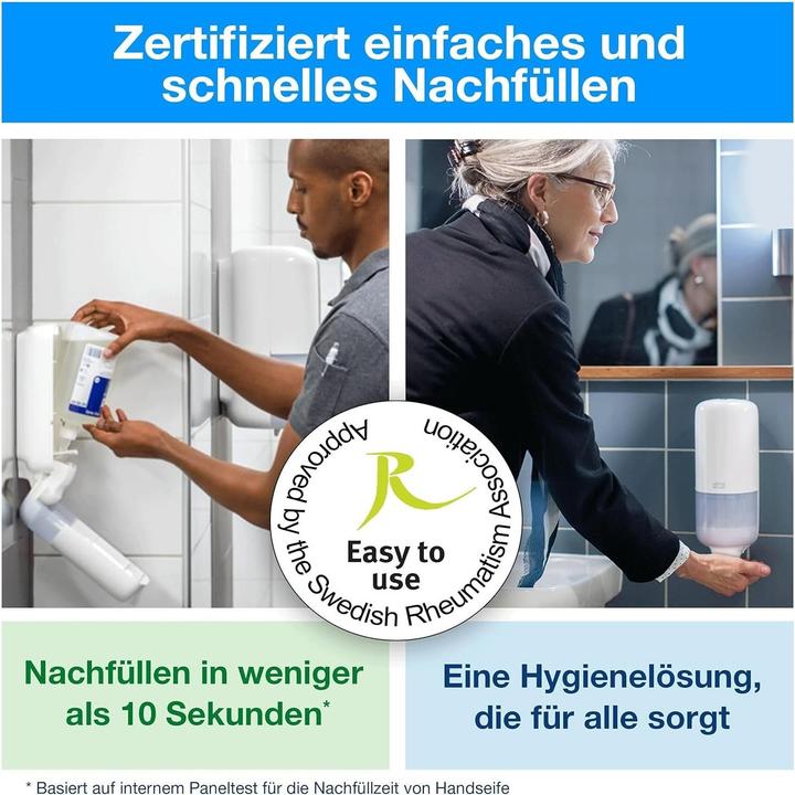 Immagine prodotto Tork 520201, Mani, Sapone in schiuma, Trasparente, 1000 ml, 1,03 kg, 92 mm (Sapone liquido, 1000 ml)