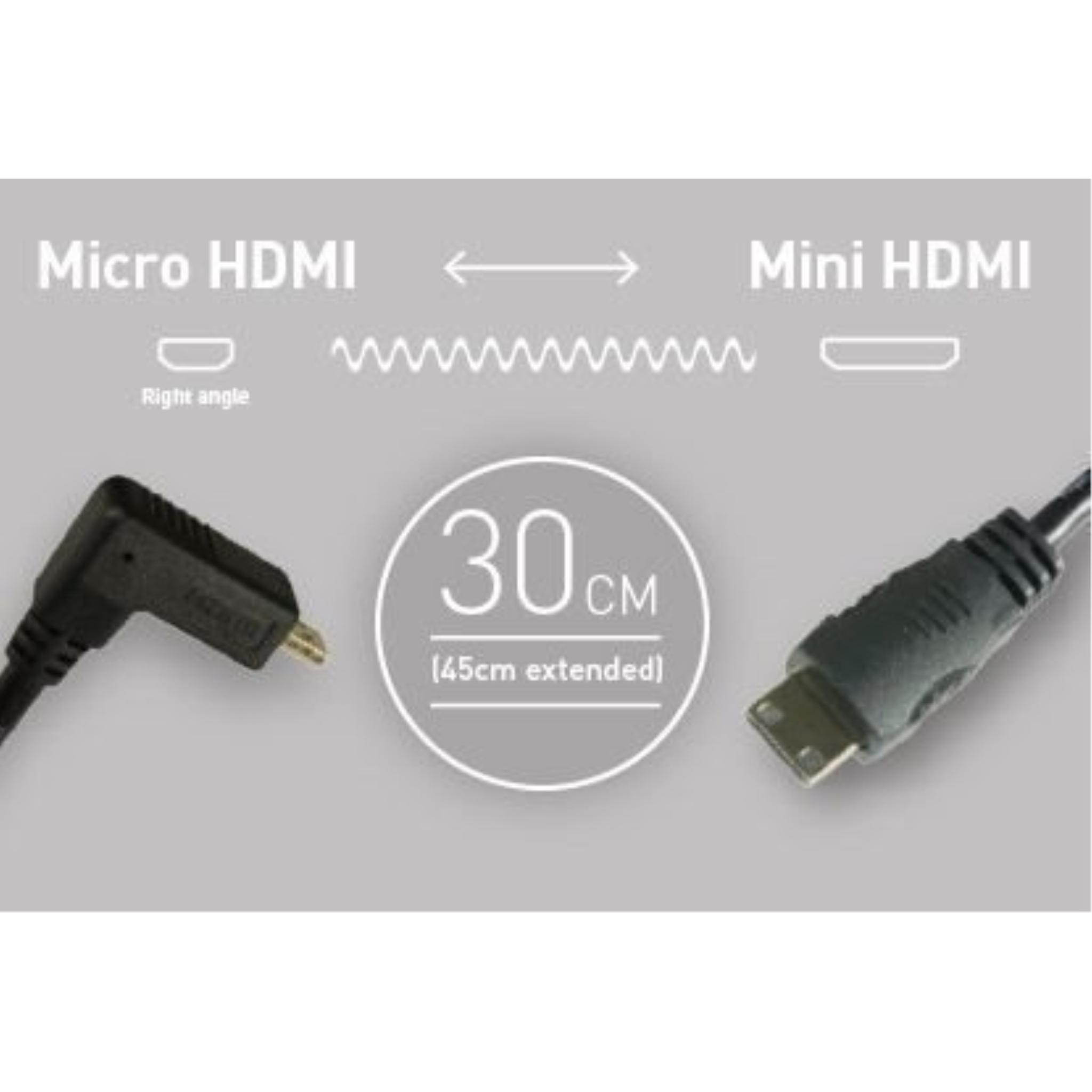 Thumbnail - Atomos micro HDMI (Typ D) — mini HDMI (Typ C) (0.45 m, HDMI), Video Kabel