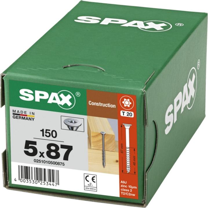 Actual product image Spax Tellerkopf Ohne Linse T-Star Plus T20 Gewindelänge 46 mm Wirox (150 Screws per piece)
