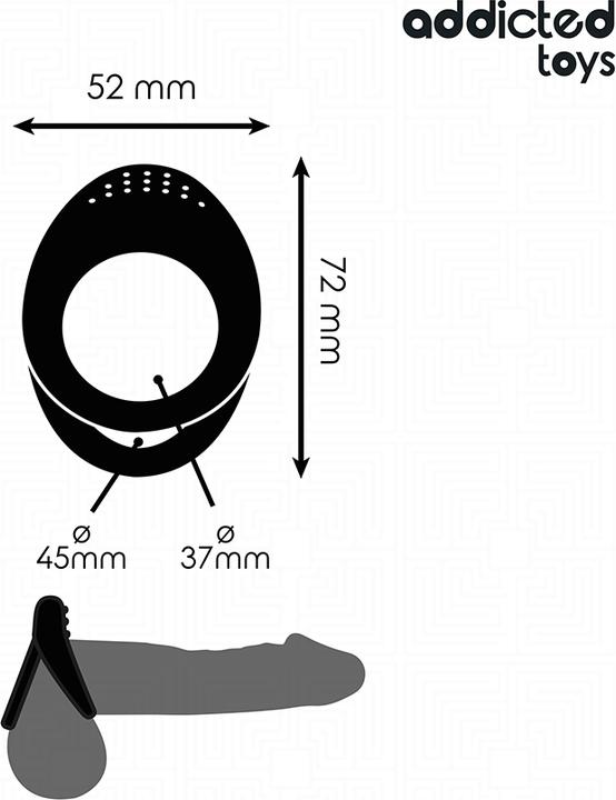 Actual product image Addicted toys - Doppelt Strukturierter Penisring (3.70 cm)