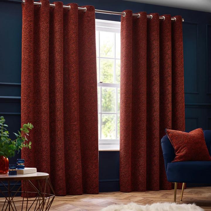Actual product image New Galaxy Chenille Eyelet Curtains (117 x 183 cm)