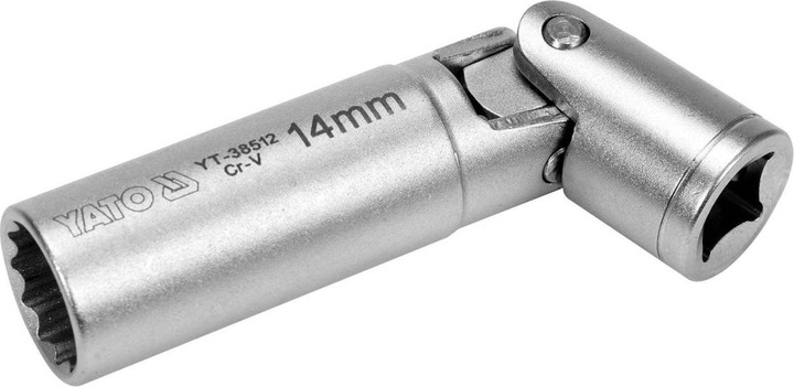 Productafbeelding Yato Professionele bougiesleutel met gewricht 14mm 3/8" bougiedopsleutel Bougiesleutel
