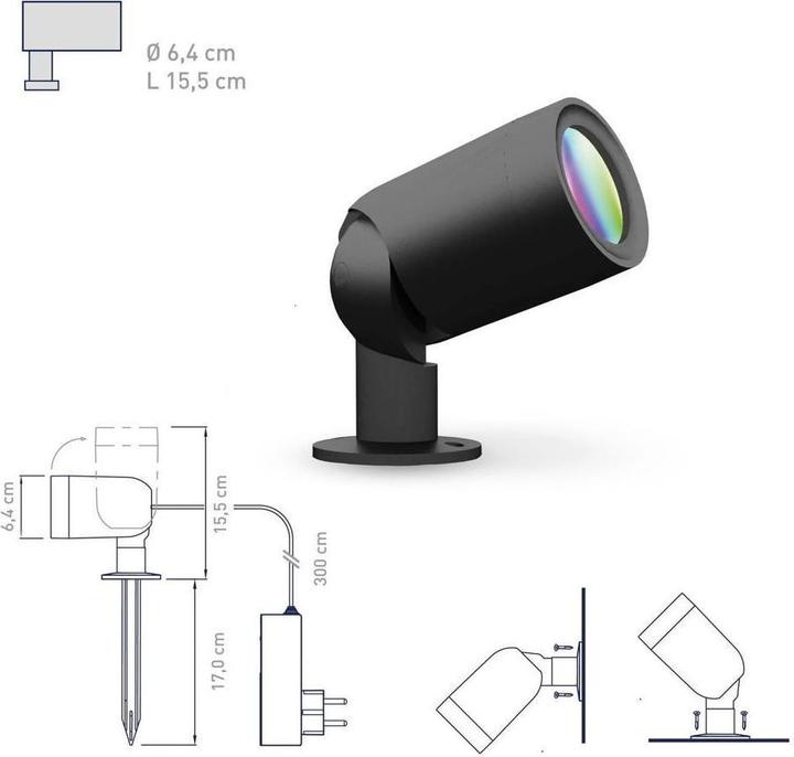 Productafbeelding Müller Licht Müller-Licht tint LED-buitenschijnwerper Flores XL, wit+kleur 8,1W RGBW (1000 lm, IP44)