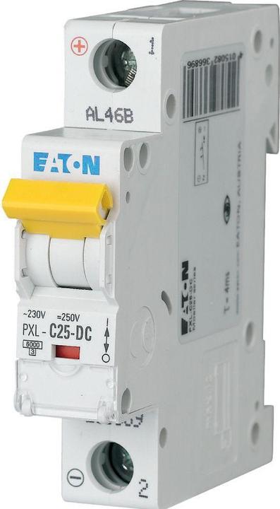 Actual product image Eaton PXL-C25-DC Miniature circuit breaker 25A 1p plug-in cl.C DC