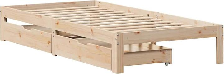 Produktbild vidaXL Bett mit Schubladen Kiefer (135 x 190 cm)