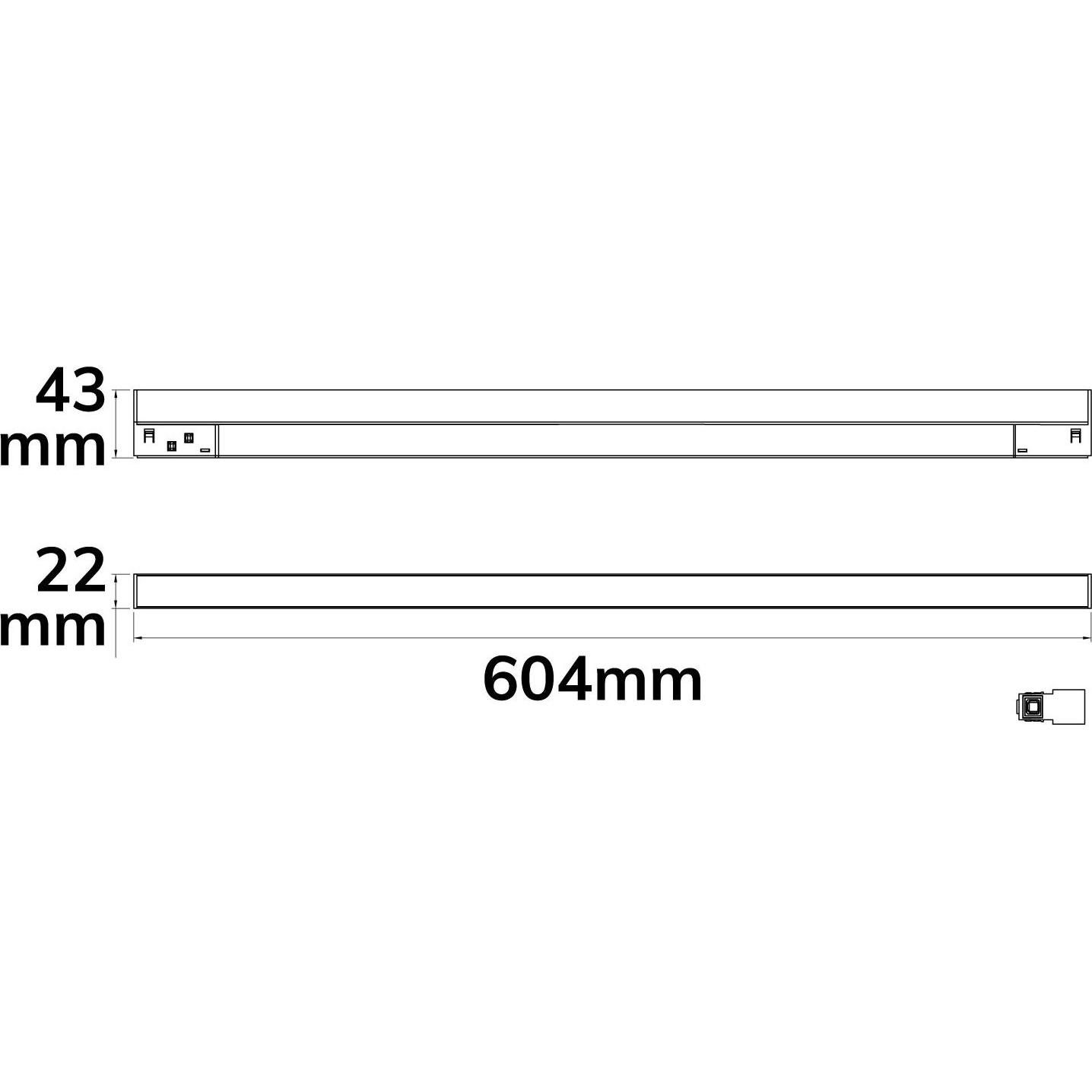 Thumbnail - Isoled, Zubehör Beleuchtung, Track48 Linearleuchte 60cm schwarz, 20W, 120°, 48V DC, 3000K, CRI90, DALI dimmbar