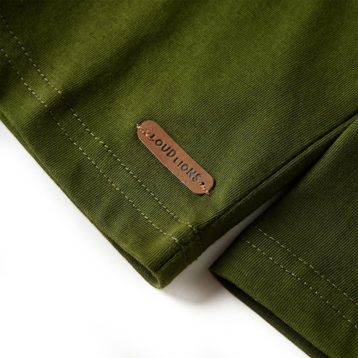 Produktbild VidaXL Kinder-Langarmshirt Dunkles Khaki 140,Material: 100 (140)
