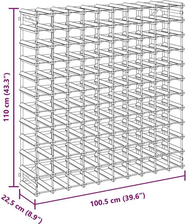 Immagine prodotto vidaXL Lesya (110 x 22,5 x 100,5 cm, 120 bombole)