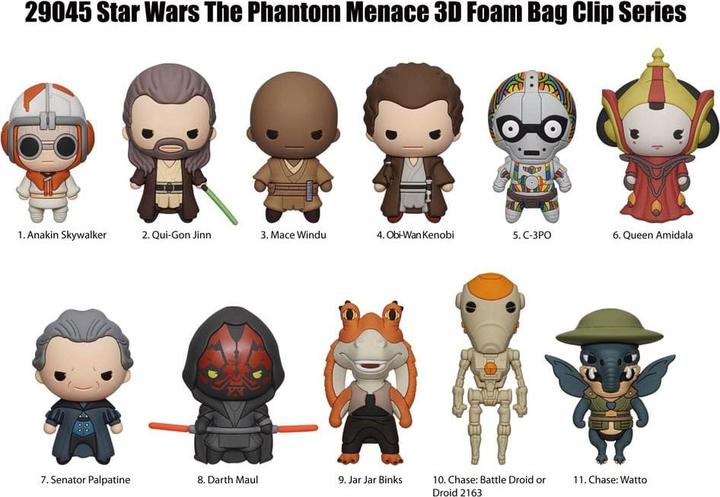 Immagine prodotto Monogram Star Wars 3D PVC-Taschenanhänger The Phantom Menace Display (24)