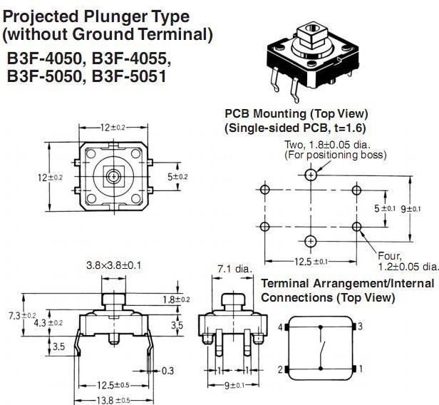 Actual product image Play-Zone 10 pcs. Circuit board switch 12 x 12 with cap (5 colours Ã 2 pcs. (Circuit board)