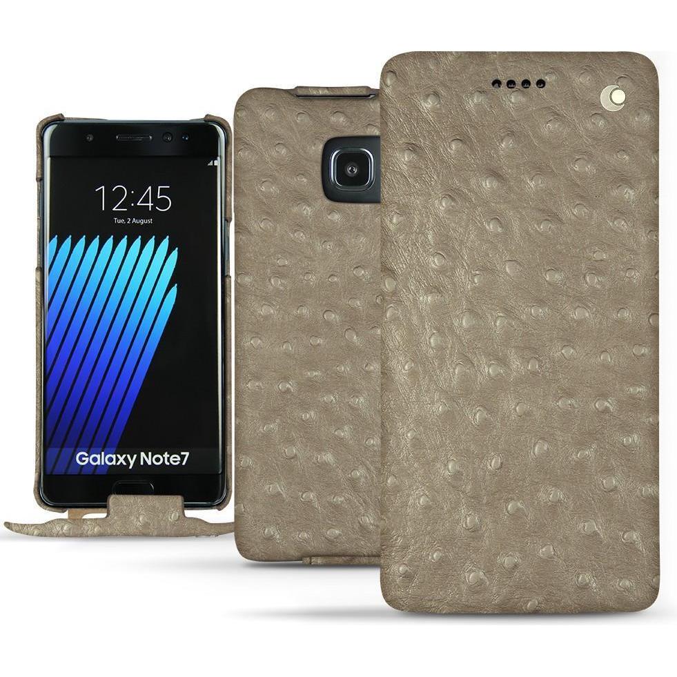 Thumbnail - Noreve Lederschutzhülle vertikal (Samsung Galaxy Note 7), Smartphone Hülle, Beige