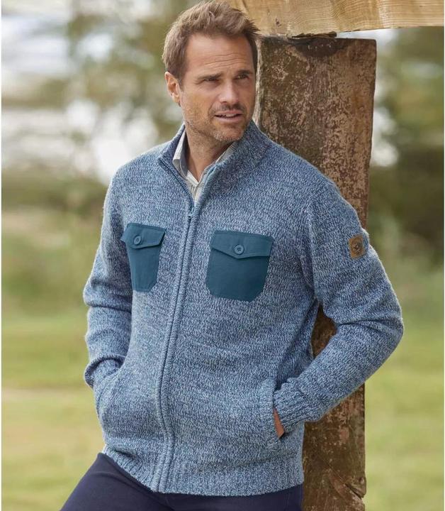Actual product image Atlas For Men Mens Knitted Full Zip Jacket (XXL)