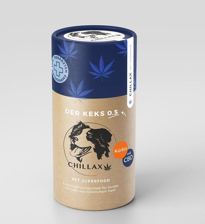 Actual product image Chillax CBD food supplement pumpkin with 05 mg CBD for dogs (Senior, Adult, Junior, 1 pcs., 180 g)