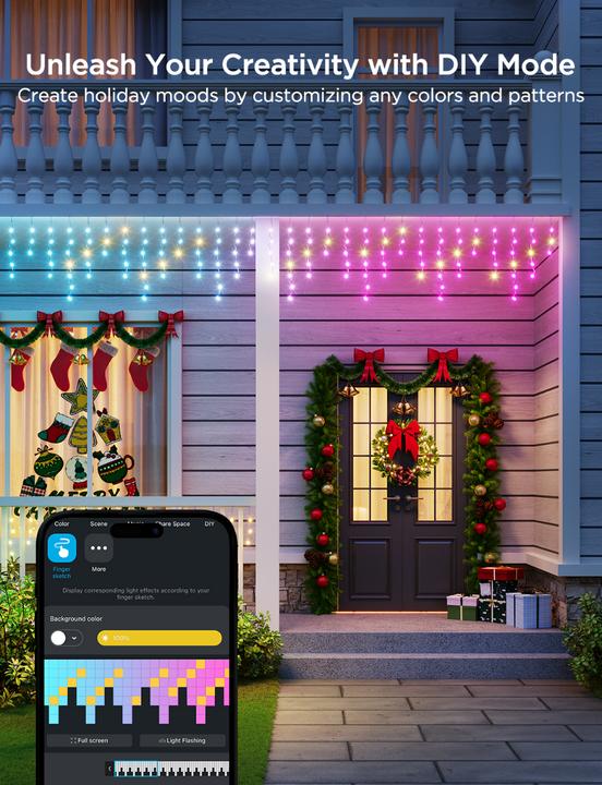 Actual product image Govee Icicle (Multicoloured, 1000 cm, Indoor)