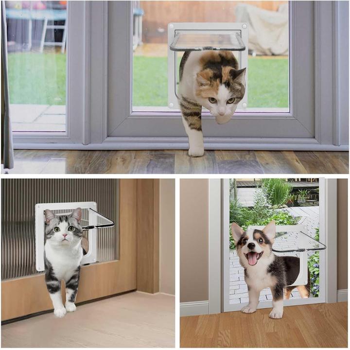 Actual product image Suba Thin Cat Door for Window (Magnetic cat flap)